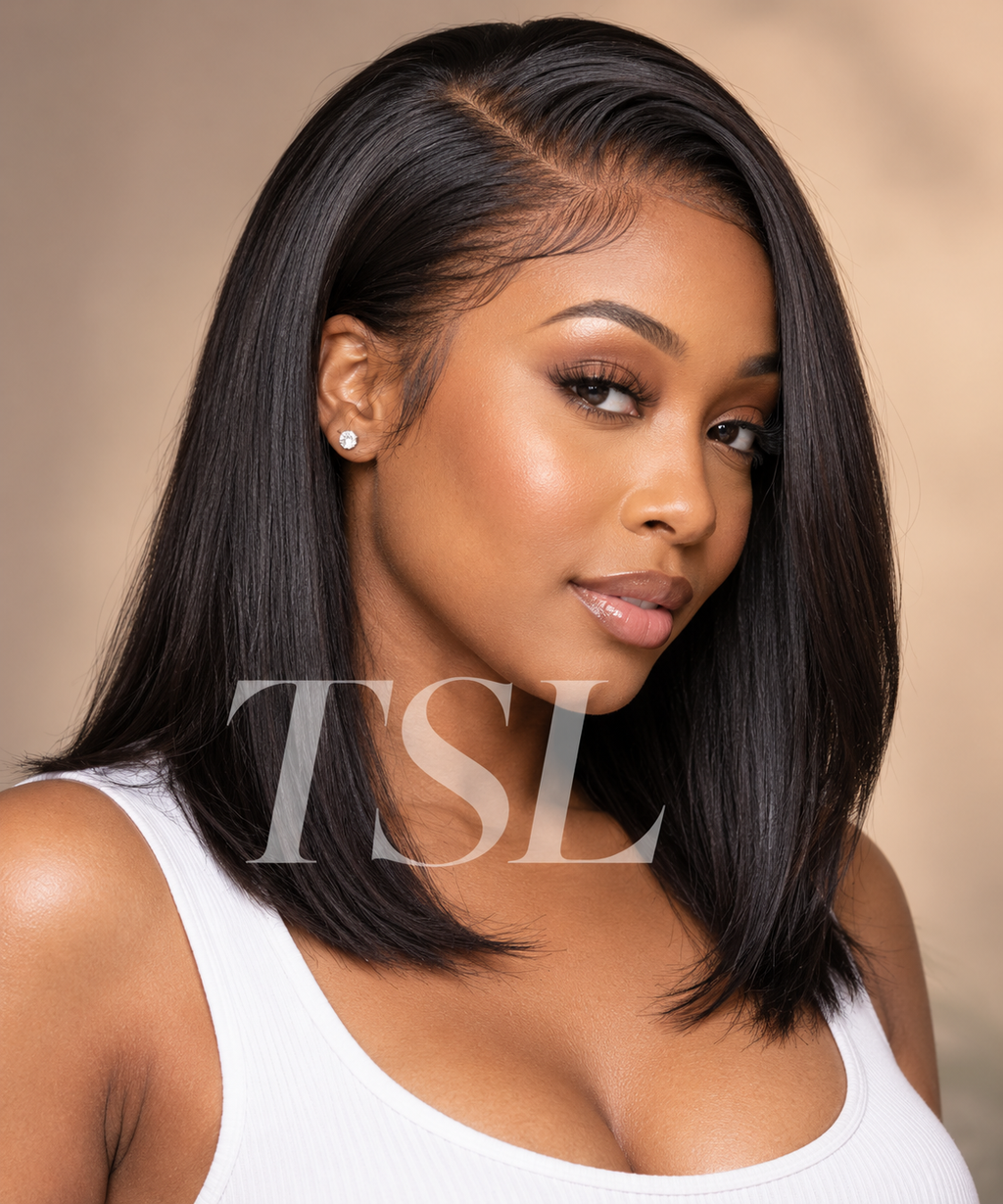 Straight Lace Frontal 13×4 – Natural Black