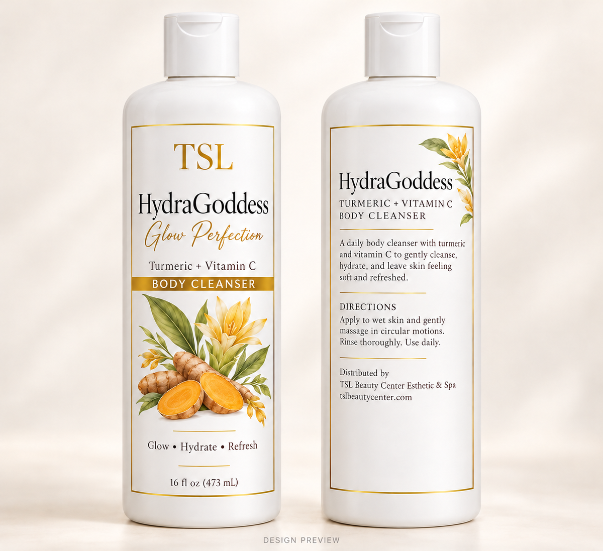 TSL HydraGoddess Turmeric + Vitamin C Body Cleanser